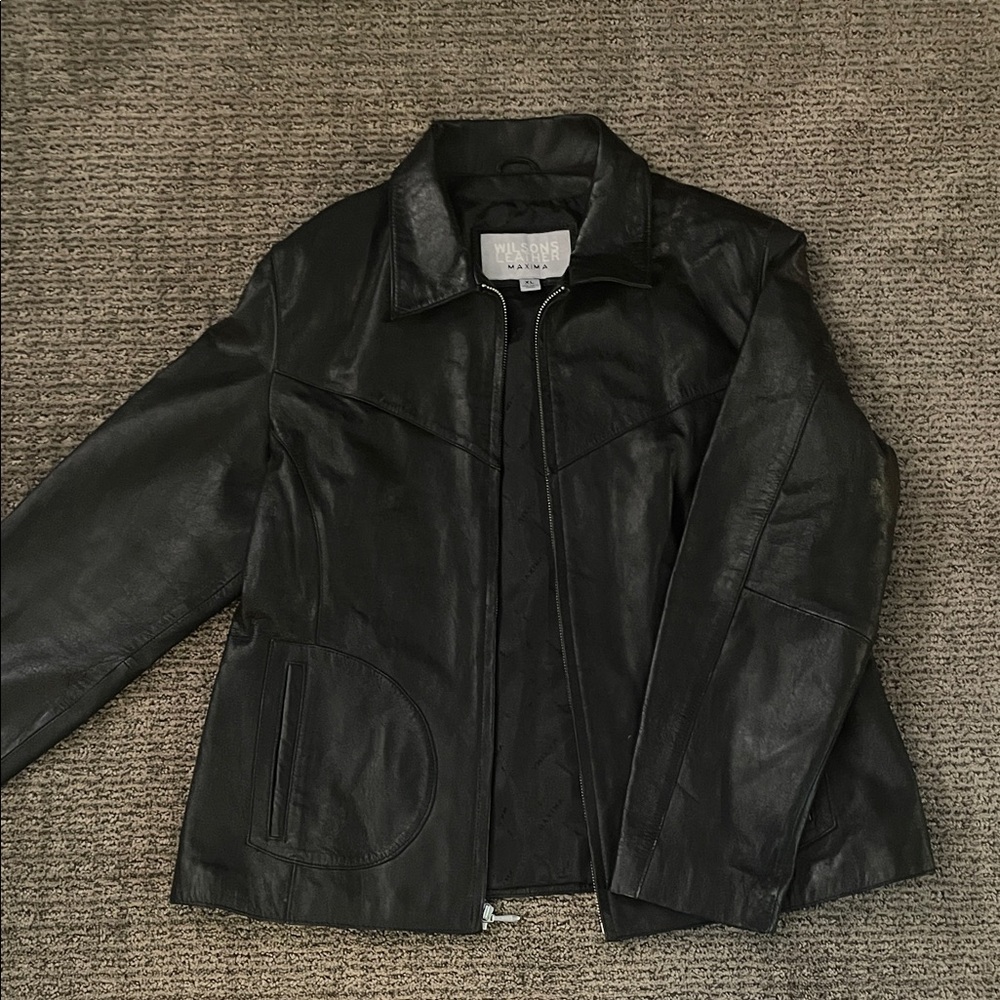 Wilsons Leather Women's Classic Black Jacket- Maxima